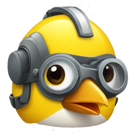 Pollito, con casco de ingeniero  emoji