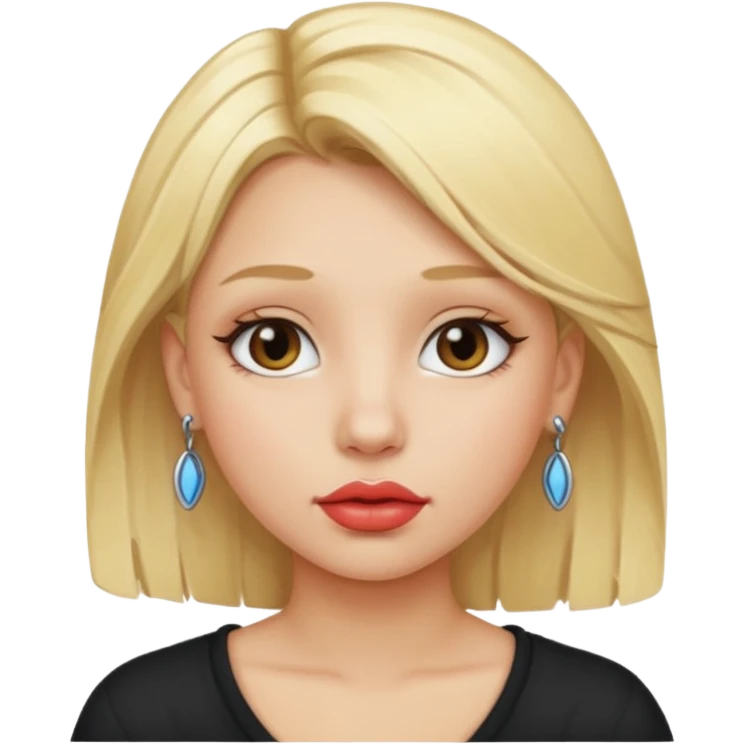 Girl blonde lip piercing  emoji