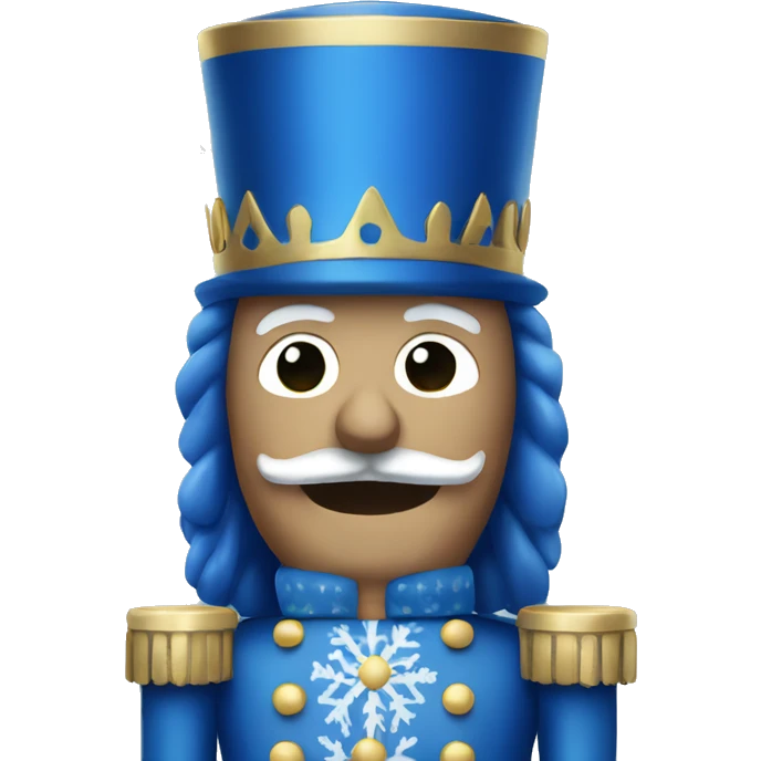 Blue Christmas nutcracker emoji