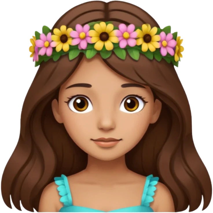 latina girl with long brown hair and lashes emoji