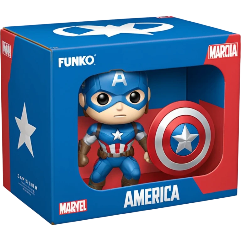 funko pop box captain america emoji