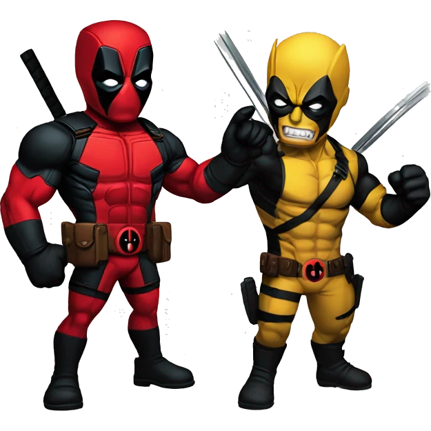 Deadpool and wolverine, bad hand gesture emoji