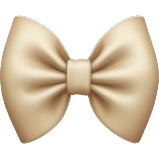 Beige bow emoji
