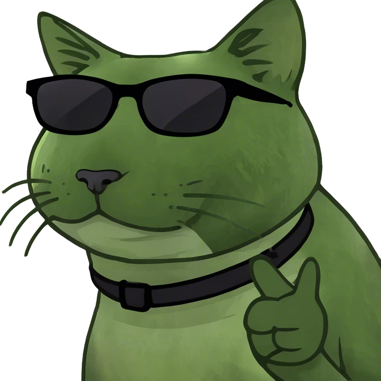 Cat with sunglasses emoji