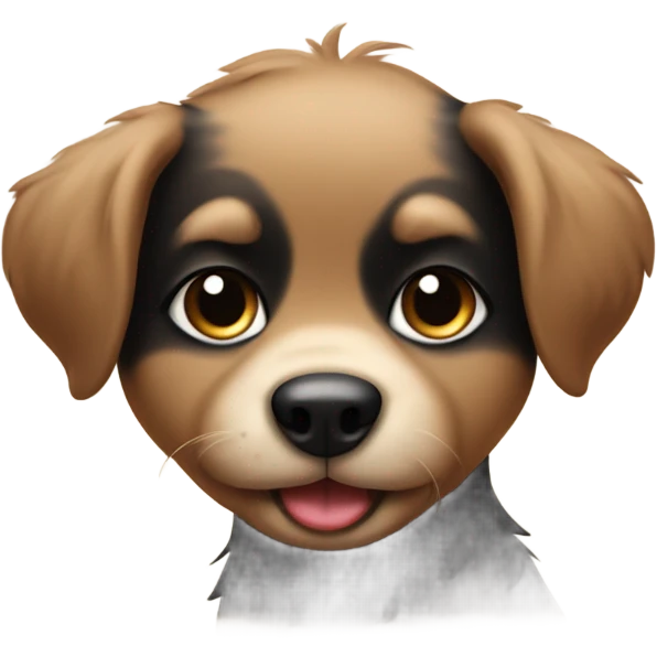Tan and black puppies emoji