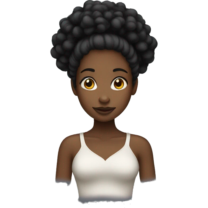 Black girl with puffs emoji