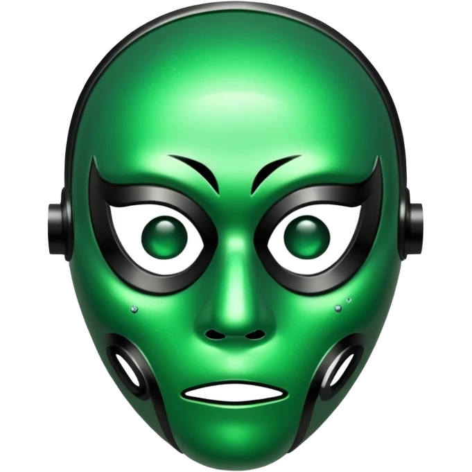glitter green toxic mask emoji