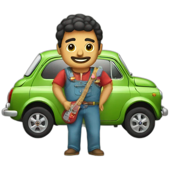 Mexicain avec une fiat emoji