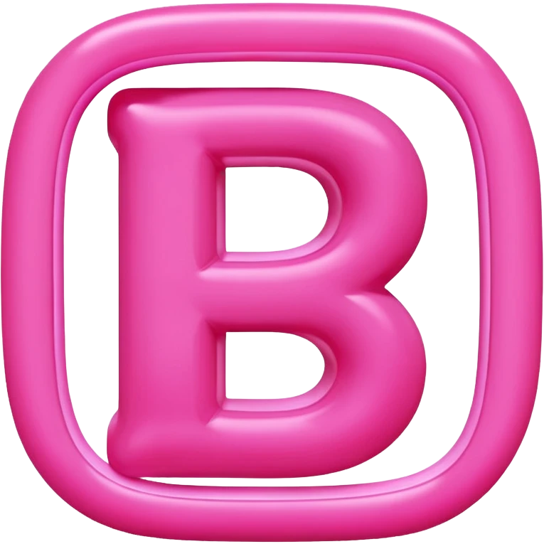 mix color pinks 3d letter p emoji