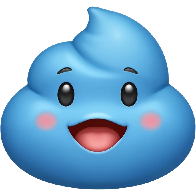 blue poop emoji emoji