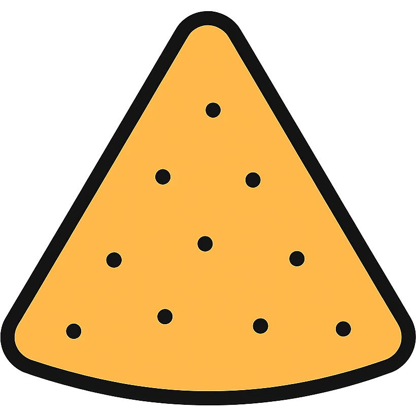 colored tortilla chip icon emoji