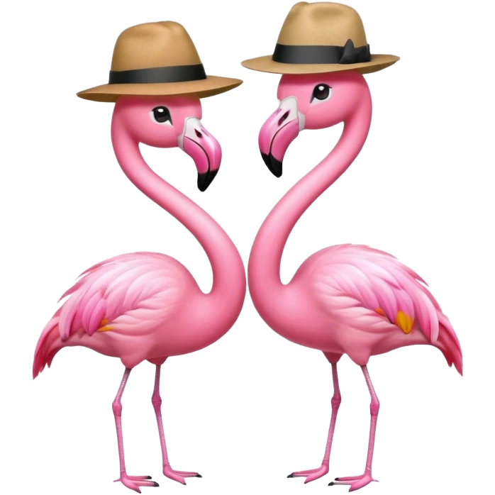 Fedora Flamingos emoji