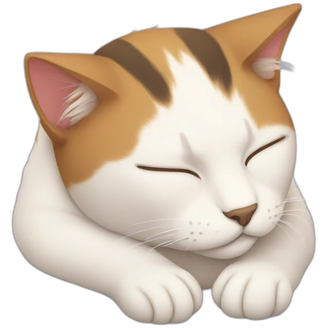 a sleepy cat emoji