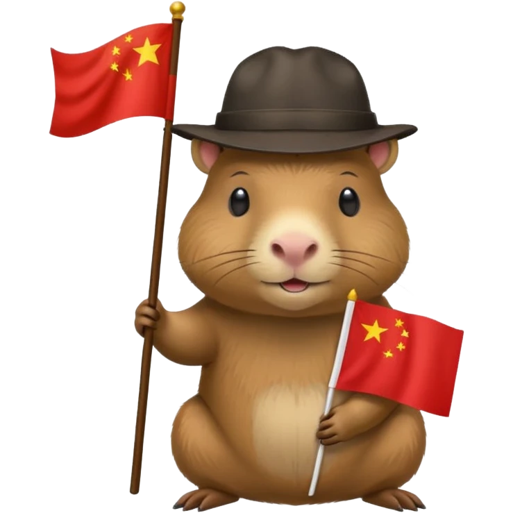 Capybara chinese flag emoji