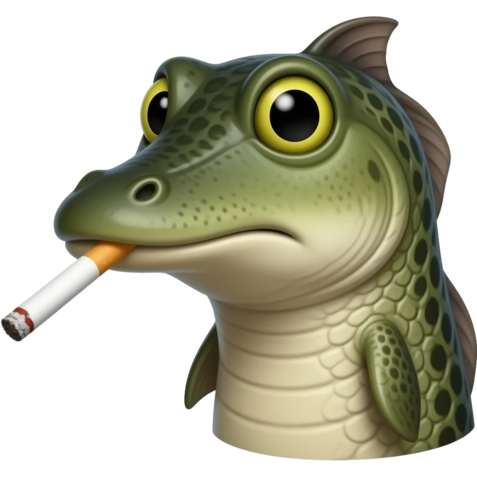 pike  smoking a cigarette emoji
