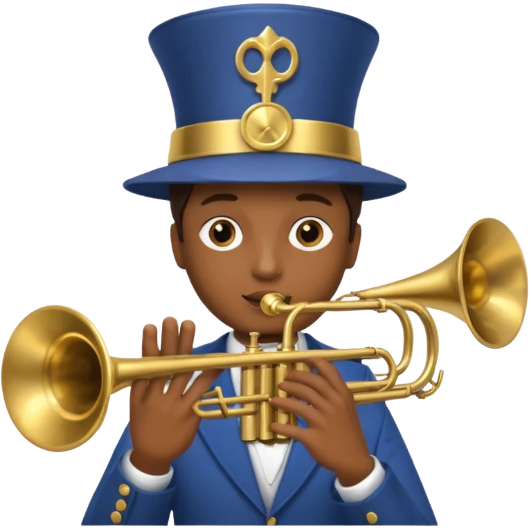 What it would look like if a trumpet and a human had a child emoji