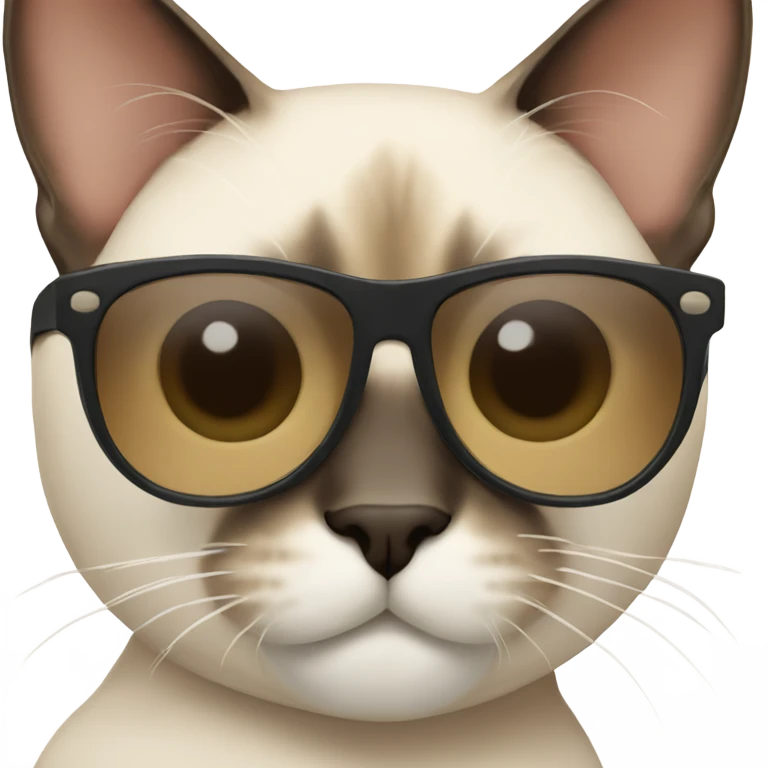 Siamese cat with sunglasses emoji