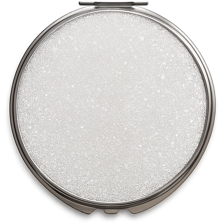white sparkly compact mirror emoji