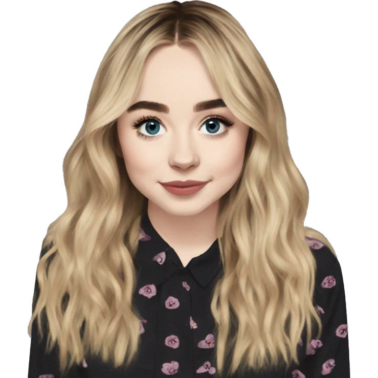 sabrina carpenter curtain bangs emoji