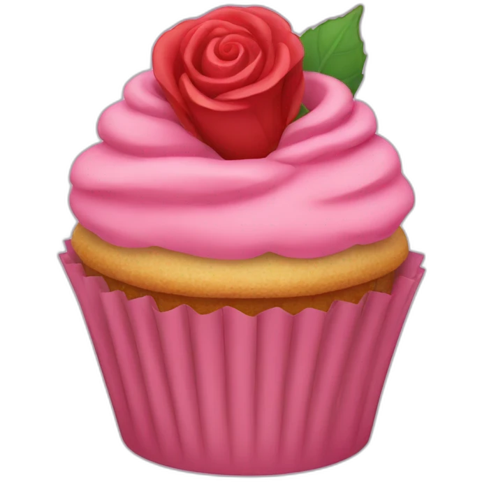 rose cupcake emoji