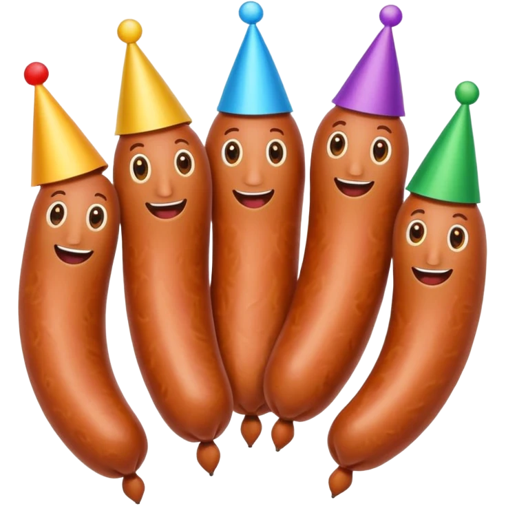 the sausages are dancing at a party emoji