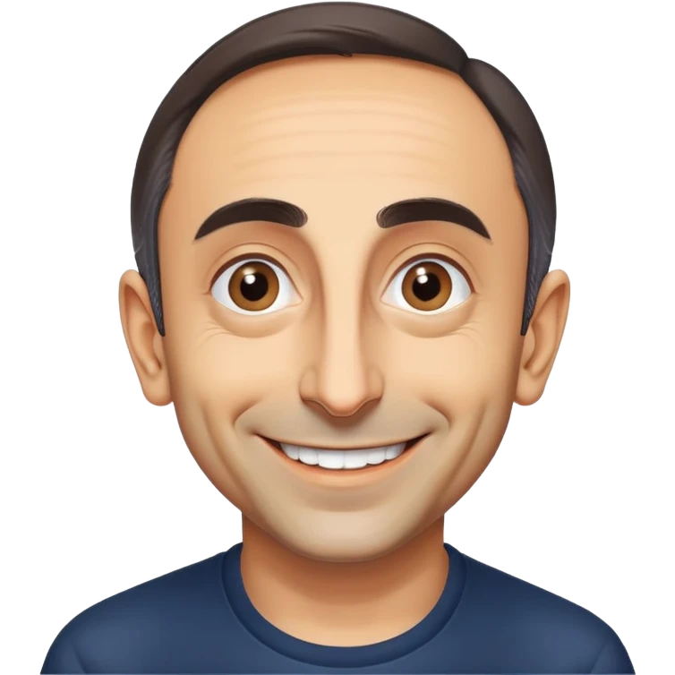 portrait of Eric Zemmour, smiling emoji