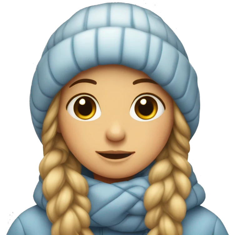 cosy winter girl emoji