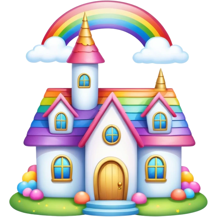 please could you make a unicorn house emoji