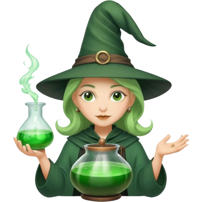 green witch cooking potion emoji