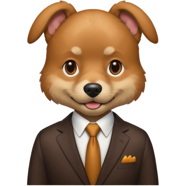 a dog who is a person emoji