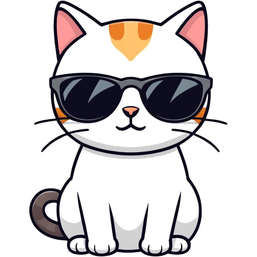 Cat with sunglasses emoji