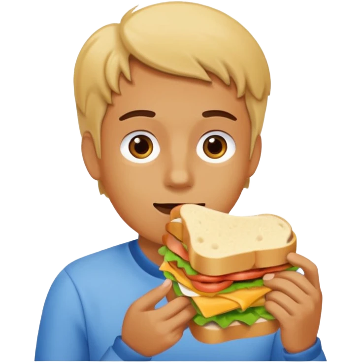 Create a person having lunch. emoji