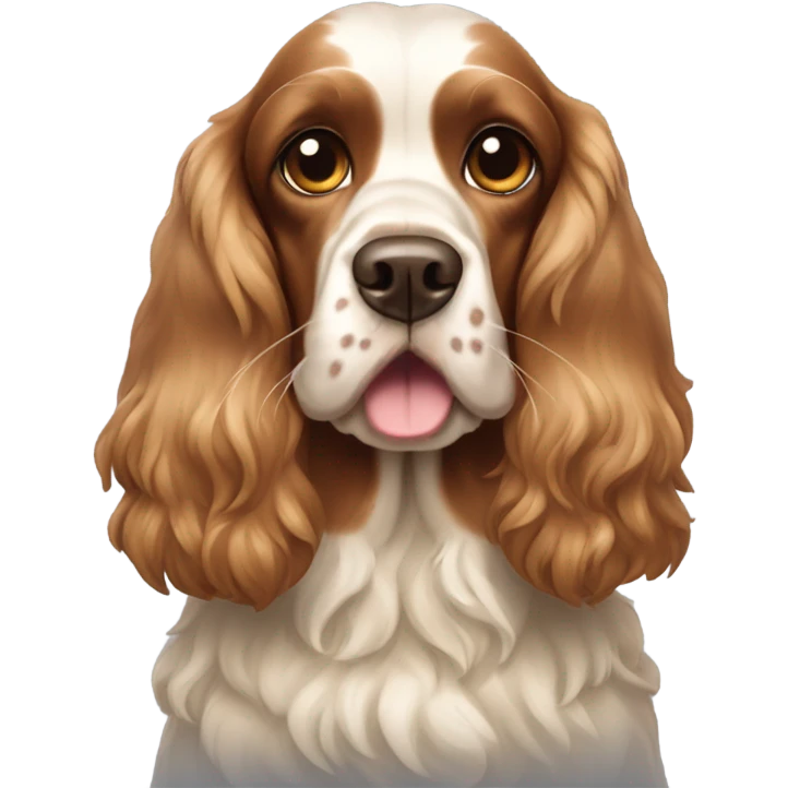 Perro coker con salchicha emoji