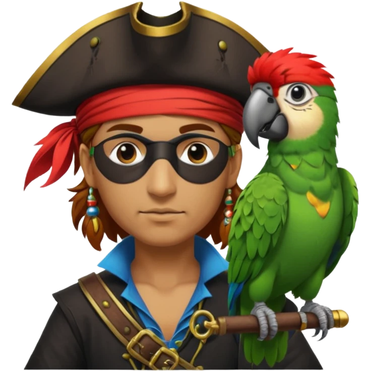 pirate and parrot emoji