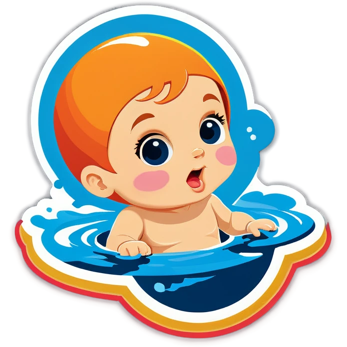 Baby swimming  emoji
