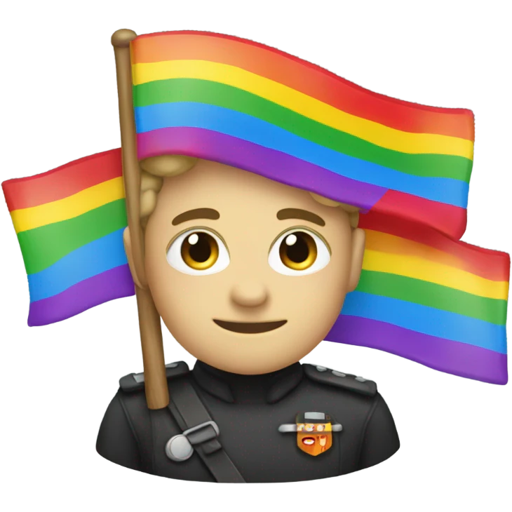 A rainbow with a red flag  emoji