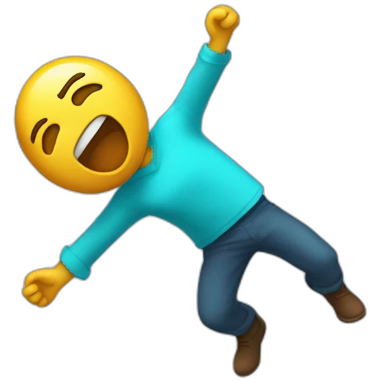cyan propeller topples a man to death emoji