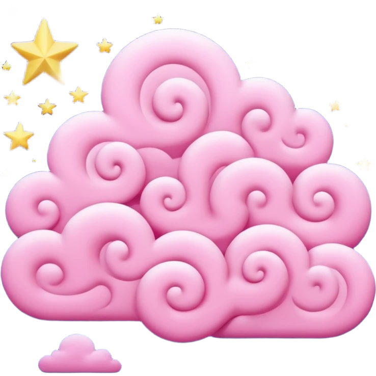 starry night sky, pink clouds emoji