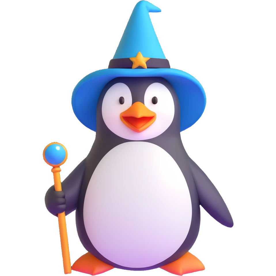 penguin wizard emoji