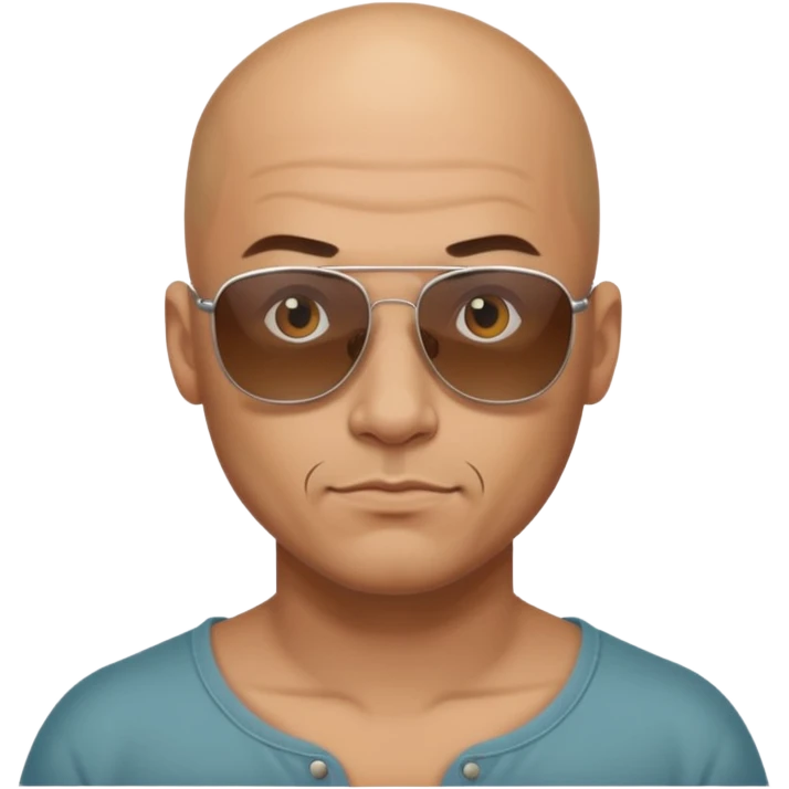   tattooed baldies with  sun glass emoji