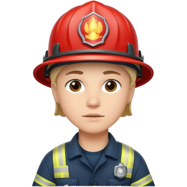 firefighter with hat emoji