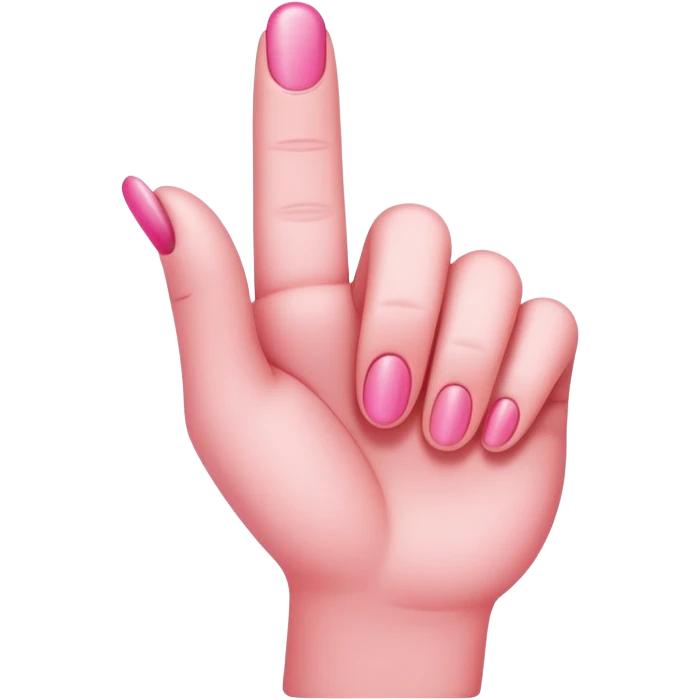 Pink finger emoji