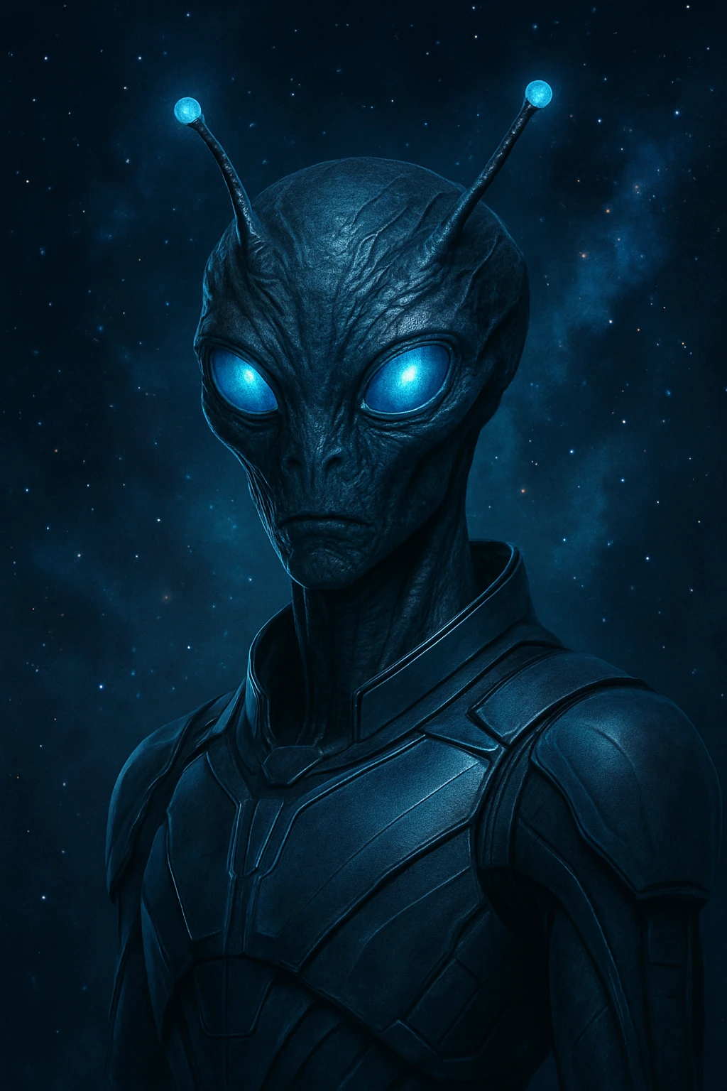alien with antennae, science fiction style emoji