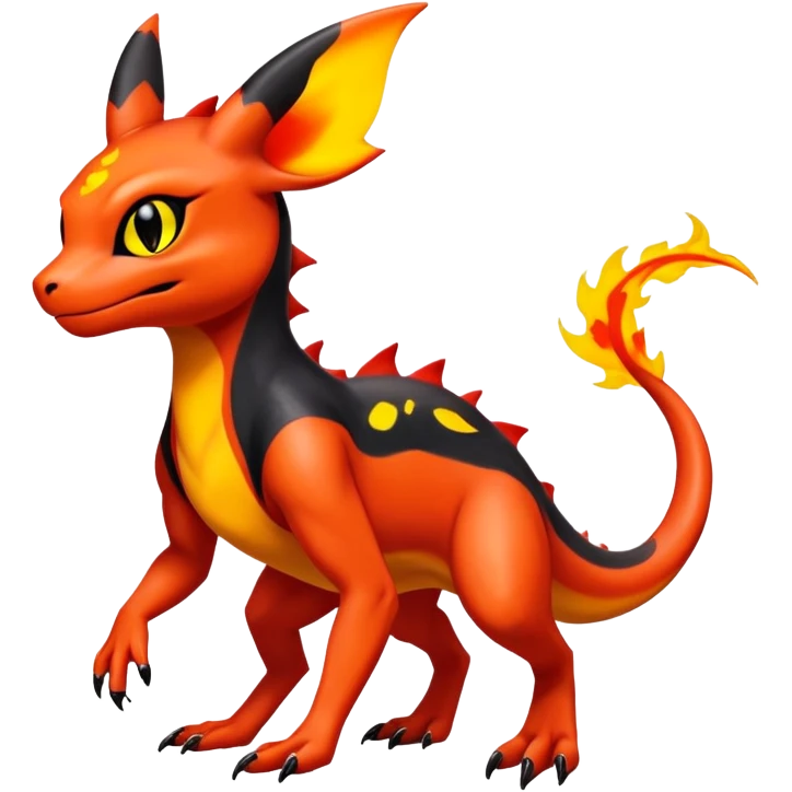 Salandit-Umbreon-Charmeleon-Fakémon-hybrid-creature (full body)  emoji