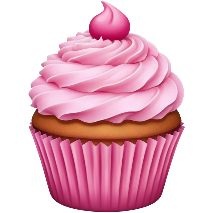 cupcake with pink icing emoji