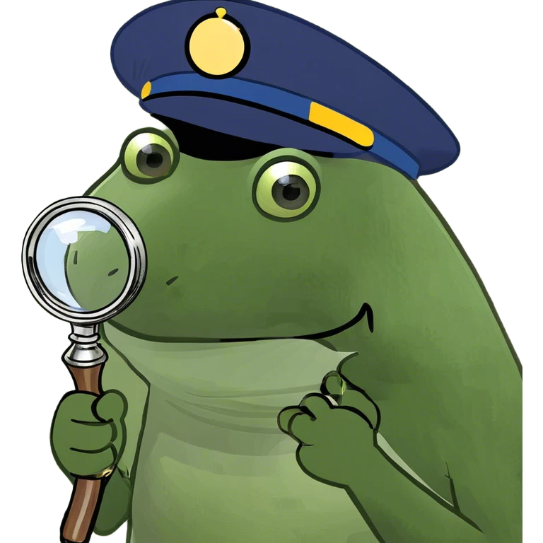 holding up a magnifying glass emoji