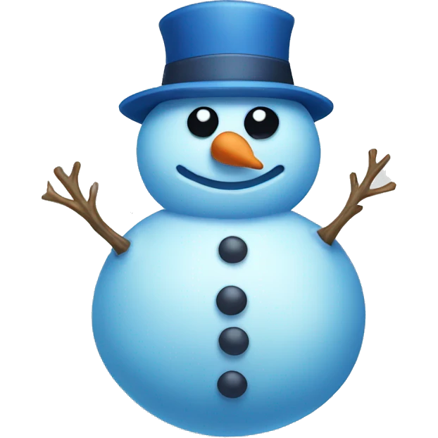Blue snowman emoji