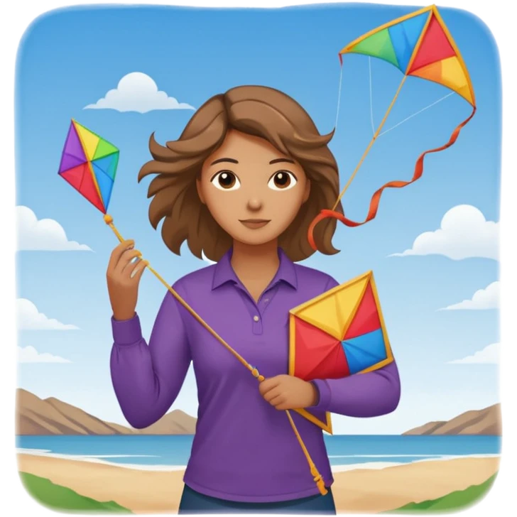 woman kite maker emoji