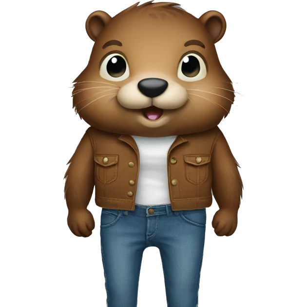 beaver in jeans emoji