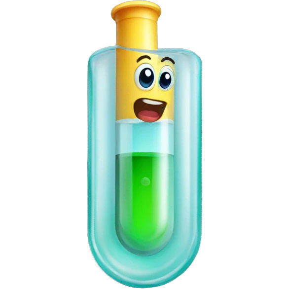 surprised test tube emoji